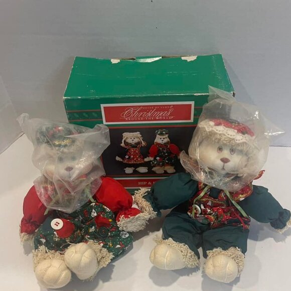 1995 House of Lloyd Christmas Around The World "Hip & Hop" Bunnies w/Box VINTAG - Picture 3 of 7